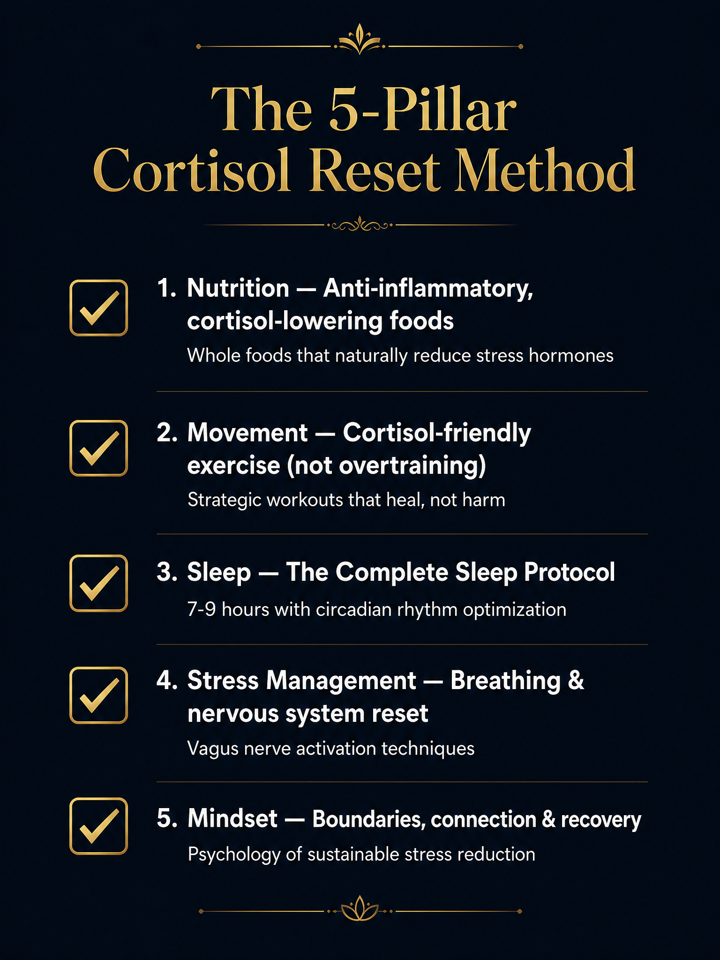 Preview of the 5-pillar protocol inside The Stress Code